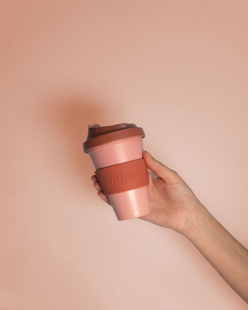 Porter Green | Urbb |  Biodegradable Bamboo Coffee Cup | Terra + Peach