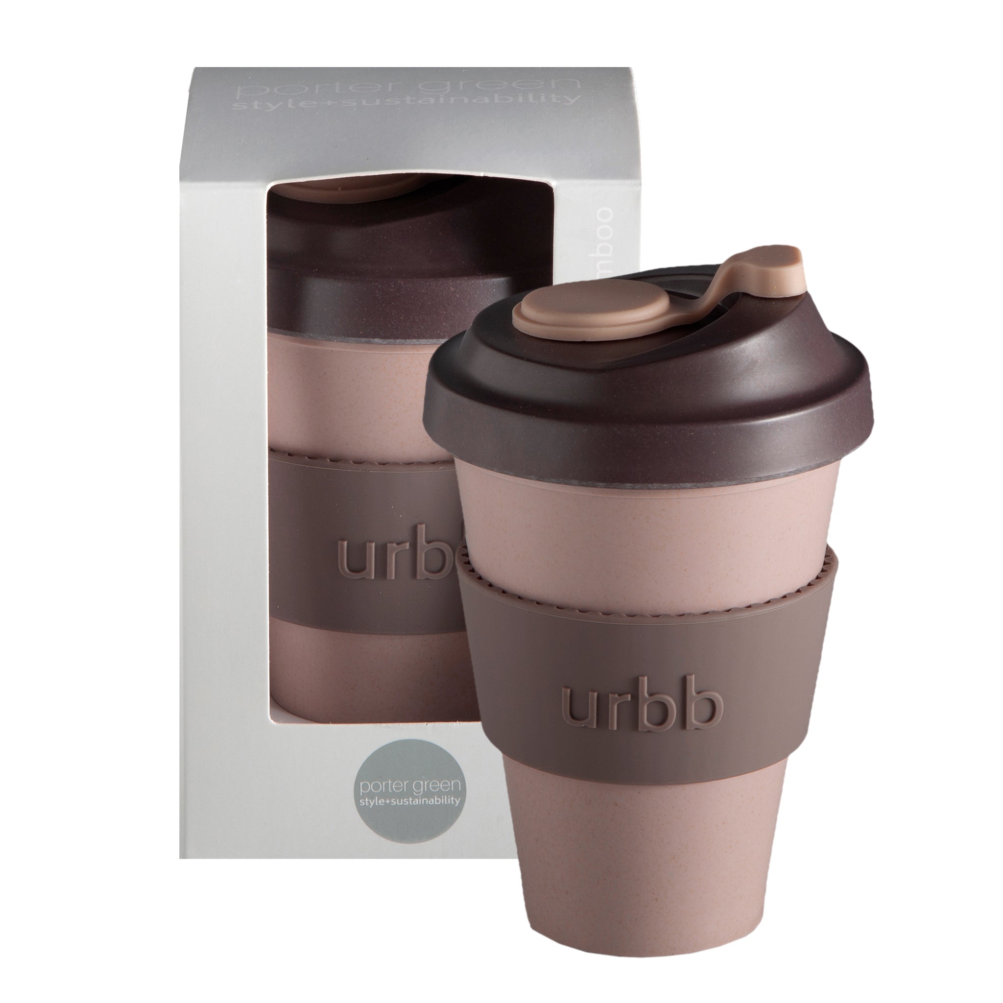 Porter Green | Urbb |  Biodegradable Bamboo Coffee Cup | Latte + Donkey
